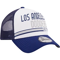 Men's New Era Royal Los Angeles Dodgers Stacked 9FORTY Trucker Adjustable Hat