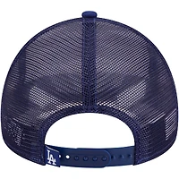 Men's New Era Royal Los Angeles Dodgers Stacked 9FORTY Trucker Adjustable Hat