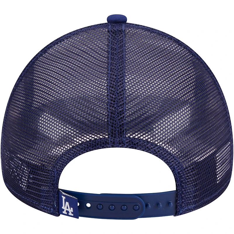Casquette trucker ajustable New Era Royal Los Angeles Dodgers Stacked 9FORTY pour homme