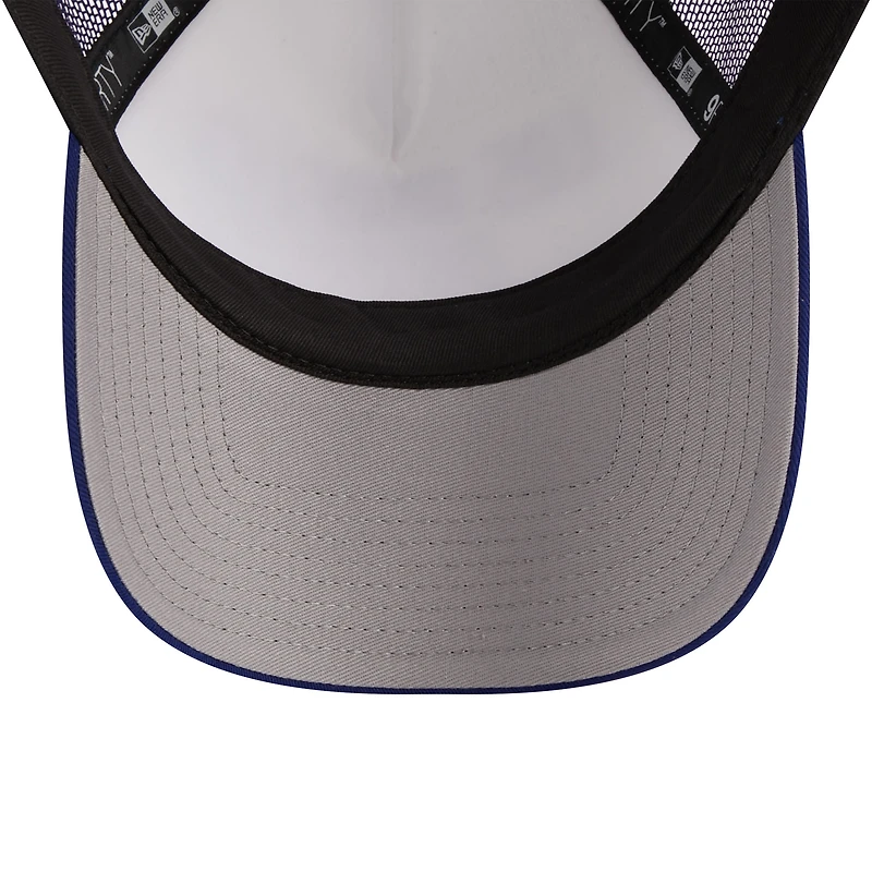 Men's New Era Royal Los Angeles Dodgers Stacked 9FORTY Trucker Adjustable Hat