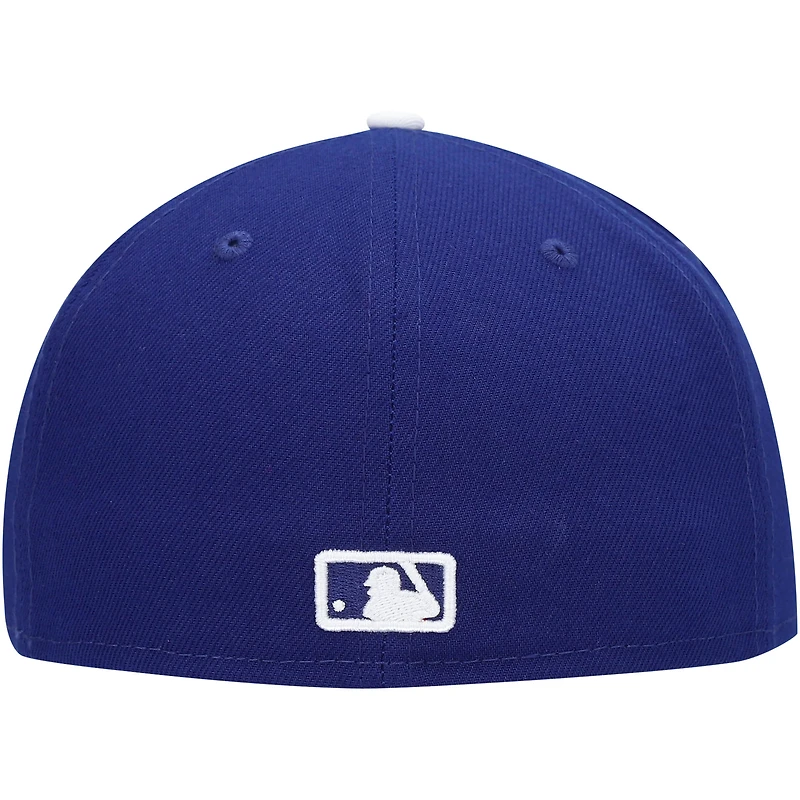 Casquette ajustée 59FIFTY blanche avec logo des Dodgers de Los Angeles New Era pour homme