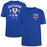 T-shirt New Era Shohei Ohtani Royal pour homme avec drapeau du Japon des Dodgers de Los Angeles