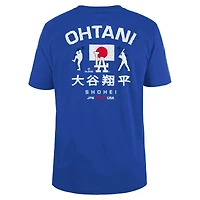 T-shirt New Era Shohei Ohtani Royal pour homme avec drapeau du Japon des Dodgers de Los Angeles