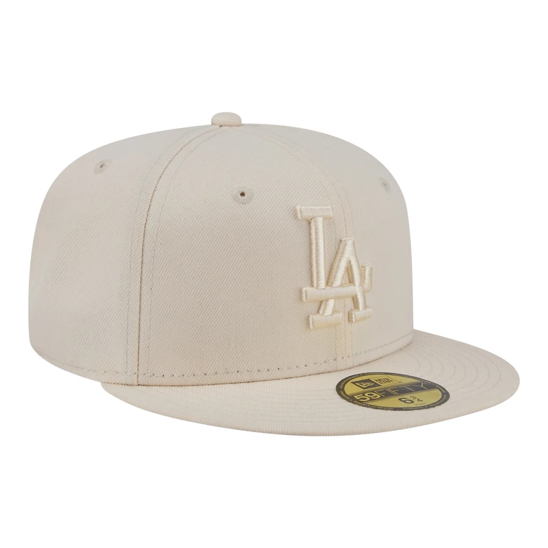 Casquette ajustée New Era 59FIFTY pour homme, coloris beige Los Angeles Dodgers