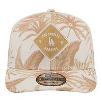 Casquette trucker ajustable New Era COOLERA 9SEVENTY pour homme, coloris beige Los Angeles Dodgers Tonal Palm.