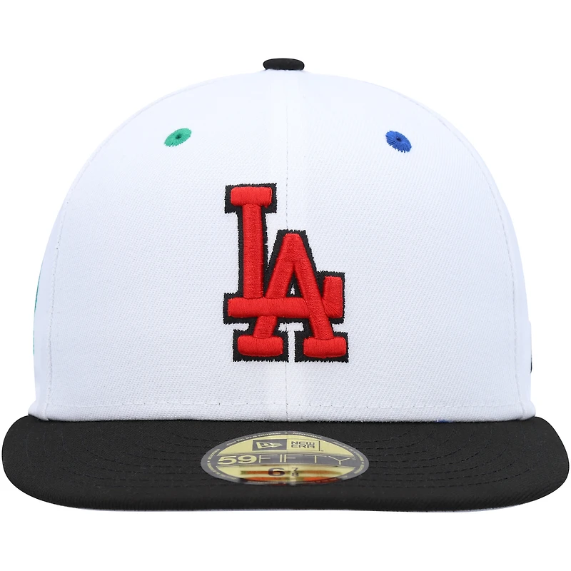 NWE DODGRS WHITE MLB PRIMARY EYES 59FIFTY HATMENHIC