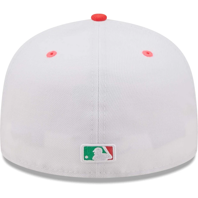 Men's New Era White/Green Los Angeles Dodgers 50th Anniversary Watermelon Lolli 59FIFTY Fitted Hat