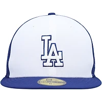 Casquette ajustée 59FIFTY d'entraînement au bâton sur le terrain des Dodgers de Los Angeles 2023 New Era pour homme, blanc/royal