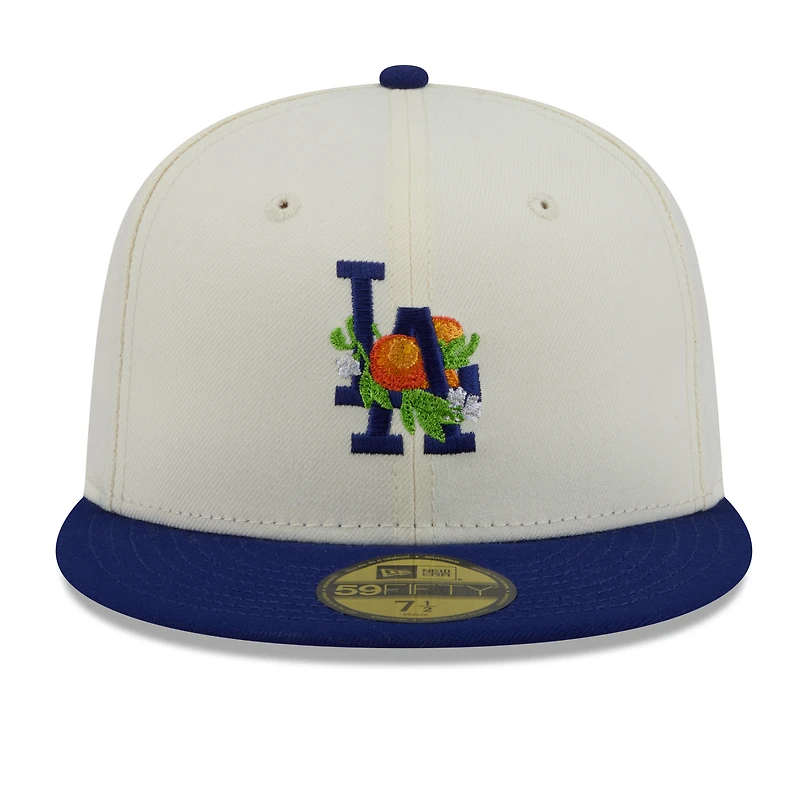 Men's New Era White/Royal Los Angeles Dodgers Blossom 59FIFTY Fitted Hat
