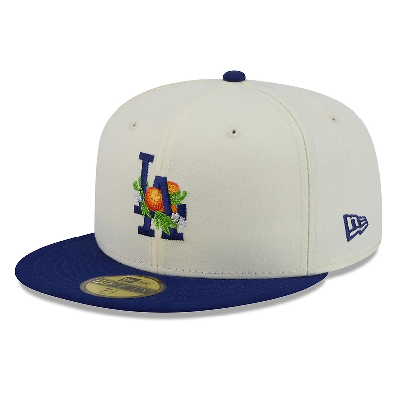 Men's New Era White/Royal Los Angeles Dodgers Blossom 59FIFTY Fitted Hat