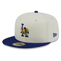 Men's New Era White/Royal Los Angeles Dodgers Blossom 59FIFTY Fitted Hat