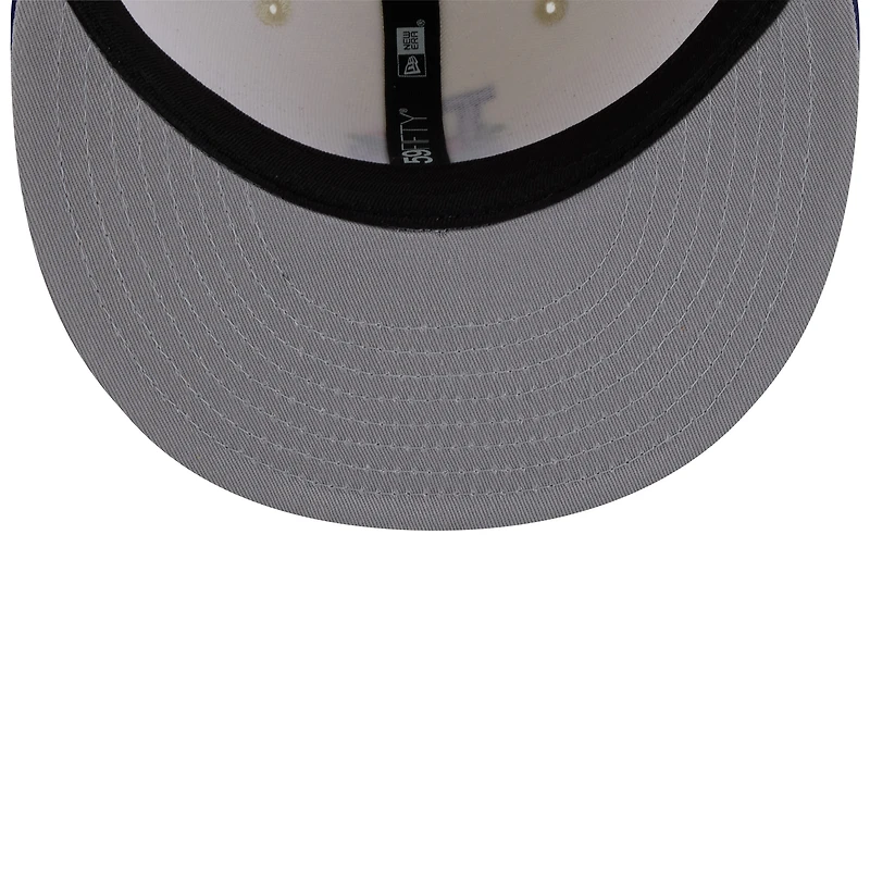 Casquette ajustée New Era 59FIFTY Blossom blanche/bleu roi pour homme