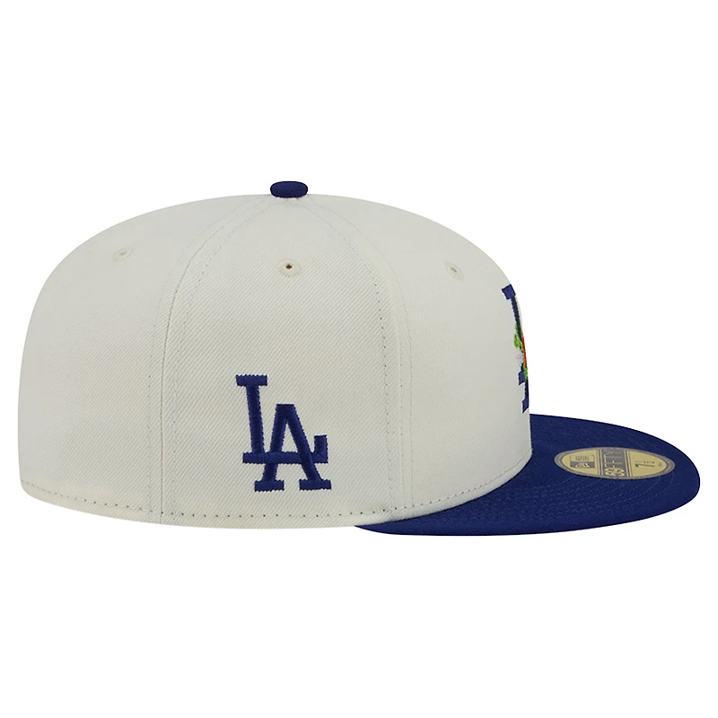 Men's New Era White/Royal Los Angeles Dodgers Blossom 59FIFTY Fitted Hat