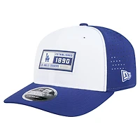 Casquette ajustable 9SEVENTY blanche/bleue New Era pour homme, Los Angeles Dodgers Established Patch