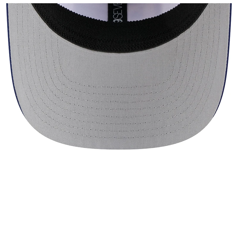 Men's New Era White/Royal Los Angeles Dodgers Established Patch 9SEVENTY Adjustable Hat