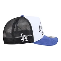 Men's New Era  White/Royal Los Angeles Dodgers Foodie A-Frame 9FIFTY Trucker Snapback Hat