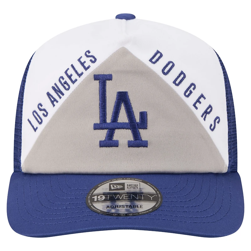 Men's New Era White/Royal Los Angeles Dodgers Retro Cut 19TWENTY Adjustable Trucker Hat