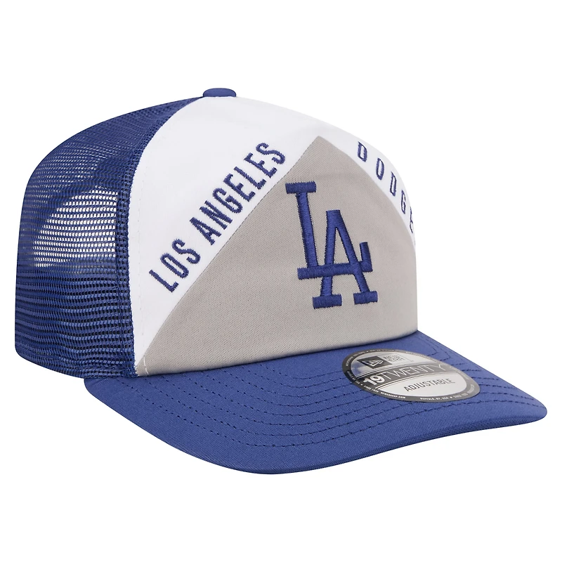 Men's New Era White/Royal Los Angeles Dodgers Retro Cut 19TWENTY Adjustable Trucker Hat