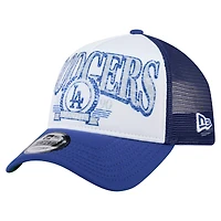 Casquette ajustable New Era 9FORTY blanche/bleu roi des Dodgers de Los Angeles pour homme