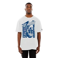 Men's New Era White Los Angeles Dodgers Big Graphic Domestic T-Shirt