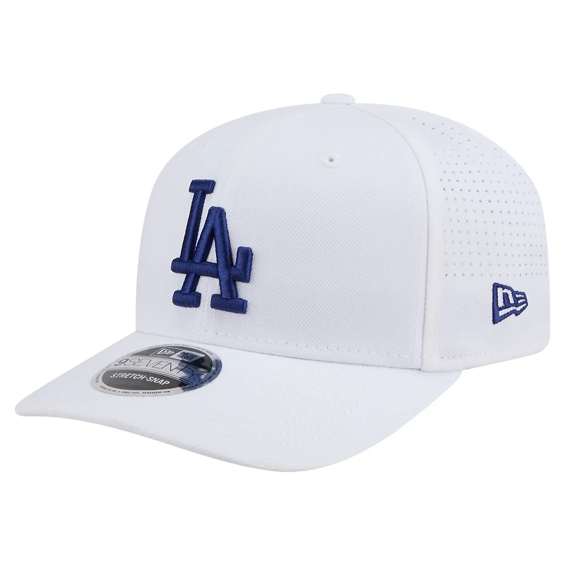 Casquette ajustable New Era blanche des Dodgers de Los Angeles COOLERA 9SEVENTY pour homme
