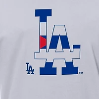 Men's New Era White Los Angeles Dodgers Cuban Flag Logo T-Shirt