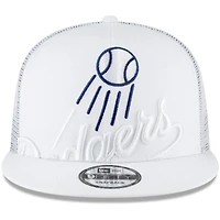 Men's New Era White Los Angeles Dodgers Elements Trucker 9FIFTY Snapback Hat