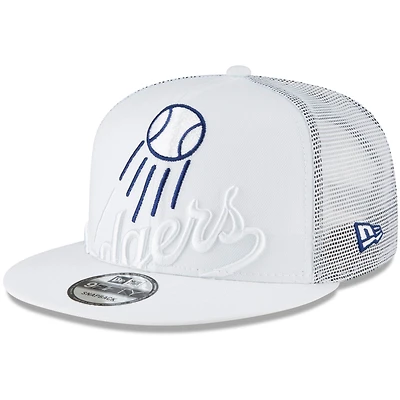 Men's New Era White Los Angeles Dodgers Elements Trucker 9FIFTY Snapback Hat