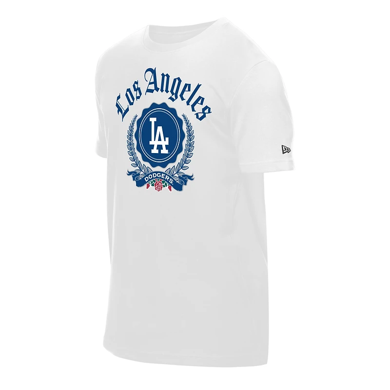 T-shirt New Era blanc à imprimé Fleur Domestic des Dodgers de Los Angeles pour homme