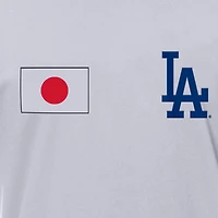 Men's New Era White Los Angeles Dodgers Japanese Flag T-Shirt