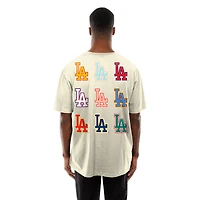 Men's New Era  White Los Angeles Dodgers Randsom Note Oversized T-Shirt