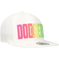Men's New Era White Los Angeles Dodgers Spring Spectrum Golfer Snapback Hat