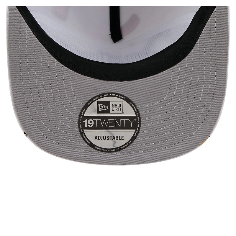 Casquette ajustable New Era blanche 19TWENTY pour homme avec logo de l'équipe des Dodgers de Los Angeles