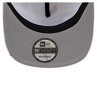 Casquette ajustable New Era blanche 19TWENTY pour homme avec logo de l'équipe des Dodgers de Los Angeles