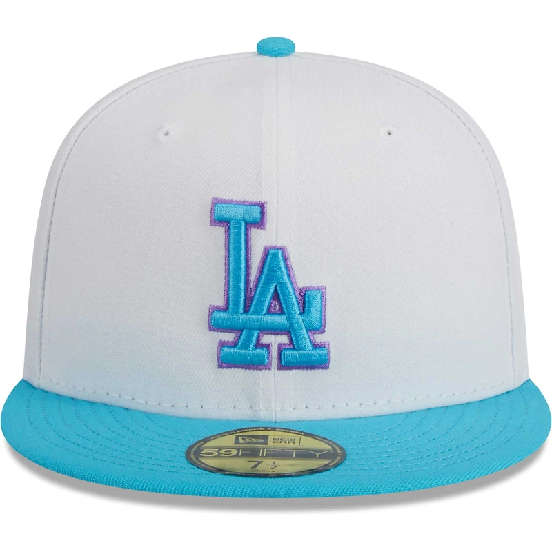 Men's New Era White Los Angeles Dodgers  Vice 59FIFTY Fitted Hat