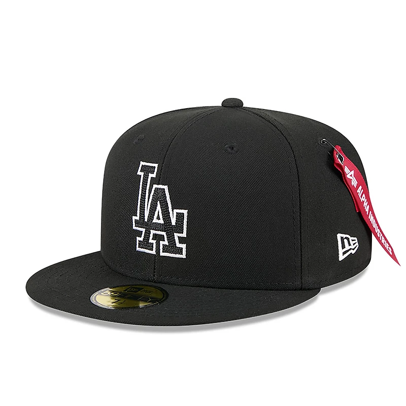 Casquette ajustée 59FIFTY noire des Dodgers de Los Angeles pour homme New Era x Alpha Industries