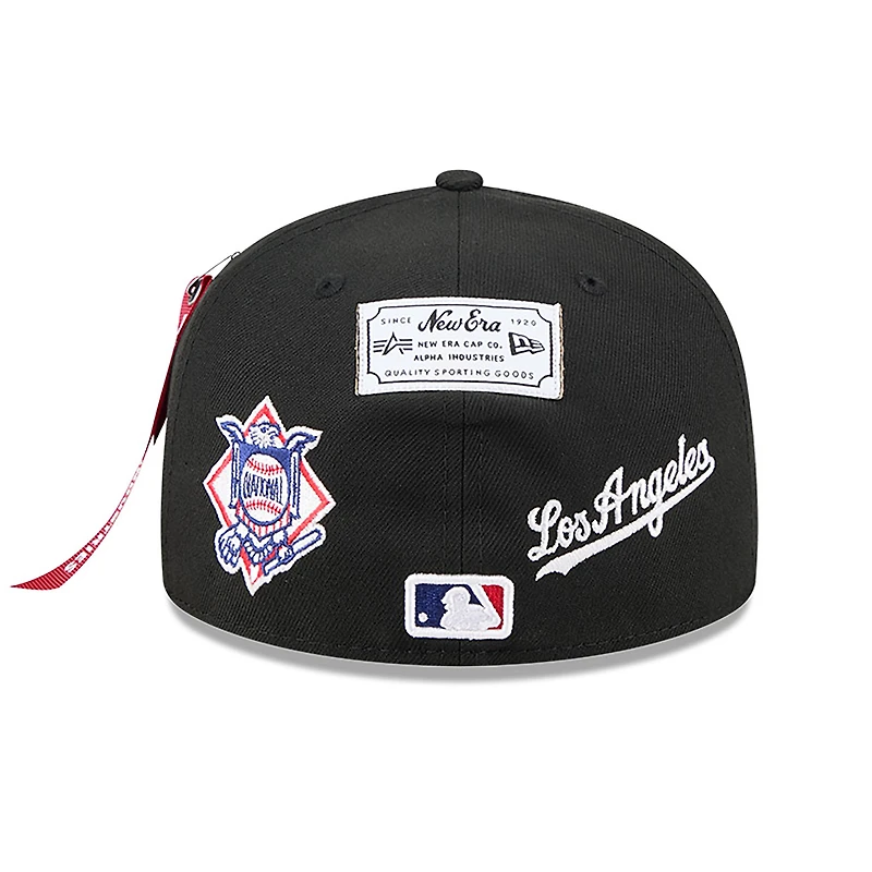 Casquette ajustée 59FIFTY noire des Dodgers de Los Angeles pour homme New Era x Alpha Industries
