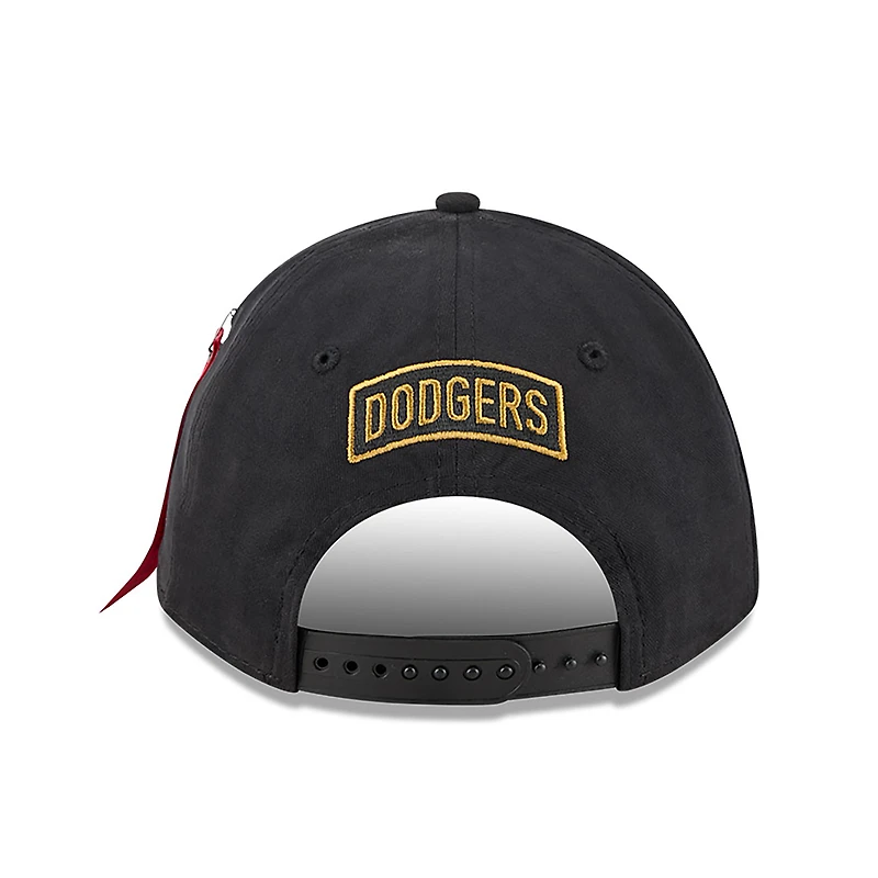 Casquette ajustable A-Frame 9FORTY noire des Dodgers de Los Angeles pour homme New Era x Alpha Industries
