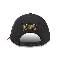 Casquette ajustable A-Frame 9FORTY noire des Dodgers de Los Angeles pour homme New Era x Alpha Industries