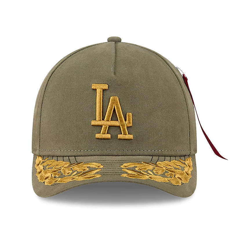 Casquette ajustable A-Frame 9FORTY olive des Dodgers de Los Angeles pour homme New Era x Alpha Industries