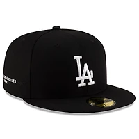 Casquette ajustée 59FIFTY des Dodgers de Los Angeles New Era x j-FROST pour homme, noire
