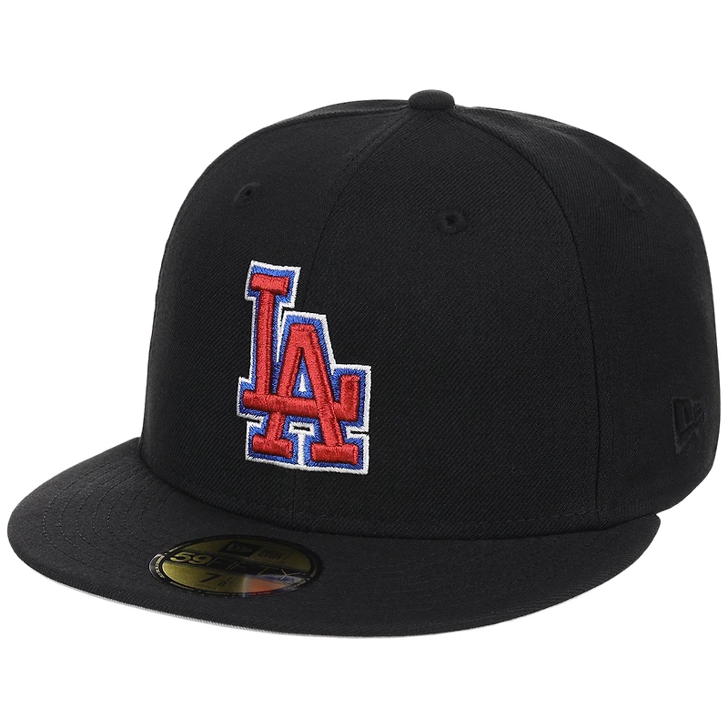 Men's New Era x Watts Homie Quan Black Los Angeles Dodgers Triple 59FIFTY Fitted Hat