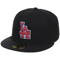 Men's New Era x Watts Homie Quan Black Los Angeles Dodgers Triple 59FIFTY Fitted Hat