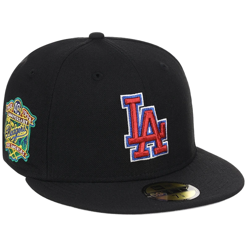 Men's New Era x Watts Homie Quan Black Los Angeles Dodgers Triple 59FIFTY Fitted Hat