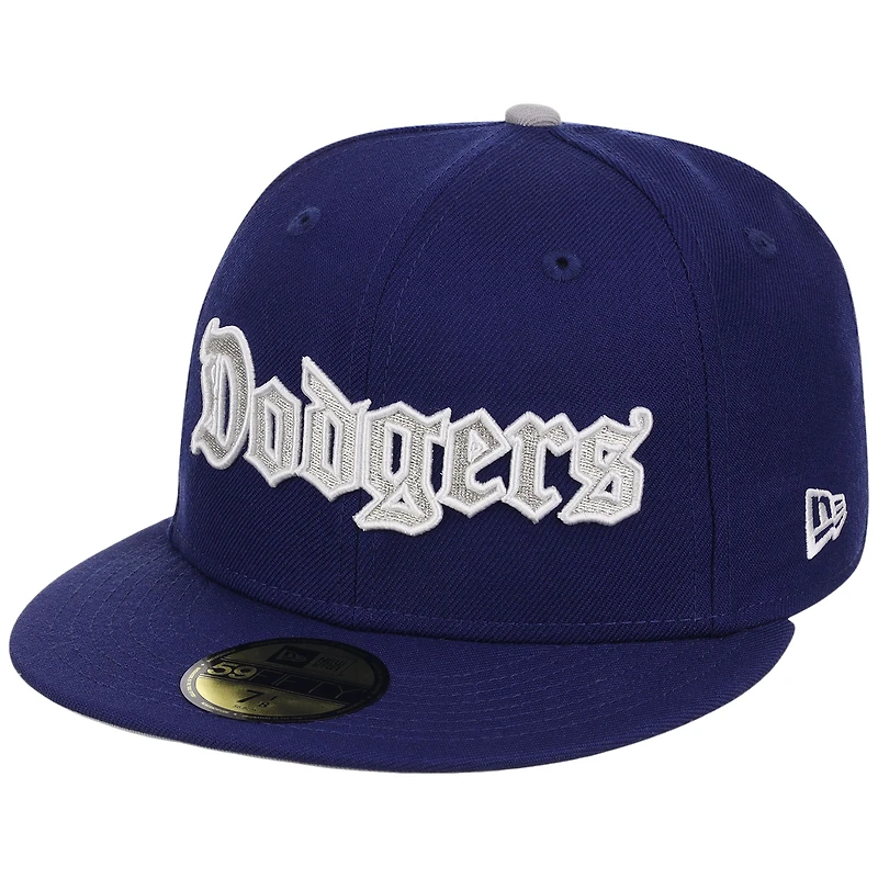 Men's New Era x Watts Homie Quan Royal Los Angeles Dodgers English 59FIFTY Fitted Hat