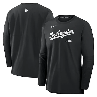 Men's Nike Black/Black Los Angeles Dodgers Authentic Collection Player Lightweight Performance Long Sleeve Top