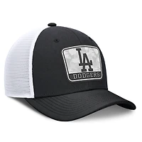Men's Nike Black/White Los Angeles Dodgers Camo Rise Trucker Dri-FIT Adjustable Hat