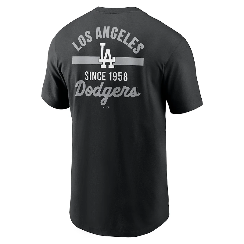 Men's Nike Black Los Angeles Dodgers 2-Hit T-Shirt