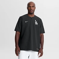 Men's Nike Black Los Angeles Dodgers Authentic Collection Dri-FIT Quarter-Zip Windshirt