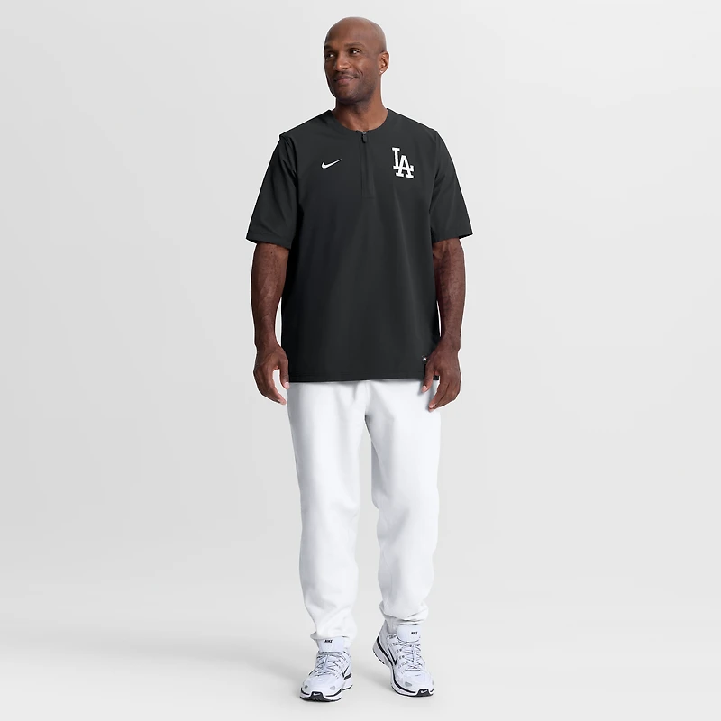 Men's Nike Black Los Angeles Dodgers Authentic Collection Dri-FIT Quarter-Zip Windshirt